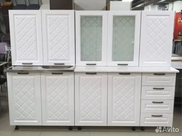 Кухня Агава Акация Белая 2метра