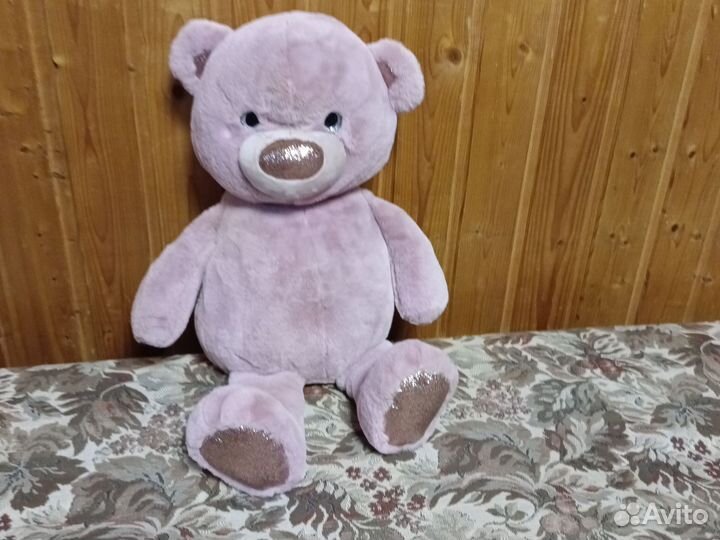 Медвежонок пушистик сиреневый, orange toys 30см