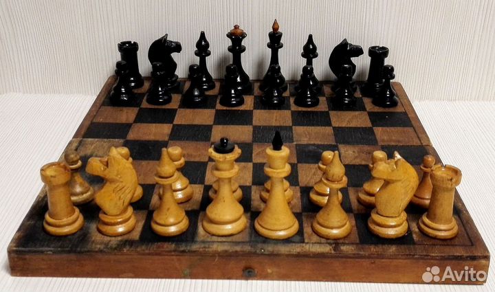 Шахматы СССР Деревянные Антикварные 1950-е Доска