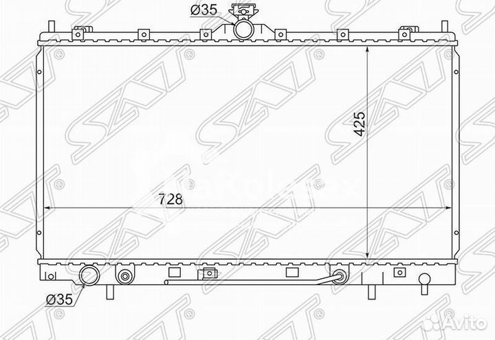 Радиатор mitsubishi grandis 4G69 03