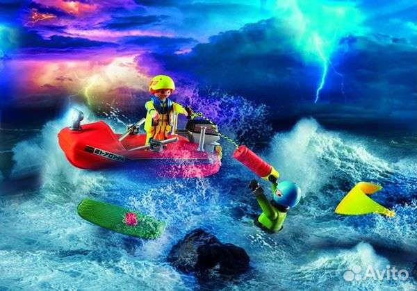 Спасение кайтсерферов на катере playmobil 70144