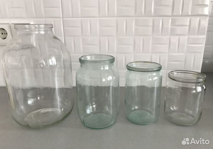 Банки стеклянные (много) 0.5 л, 1 л, 3 л и другие