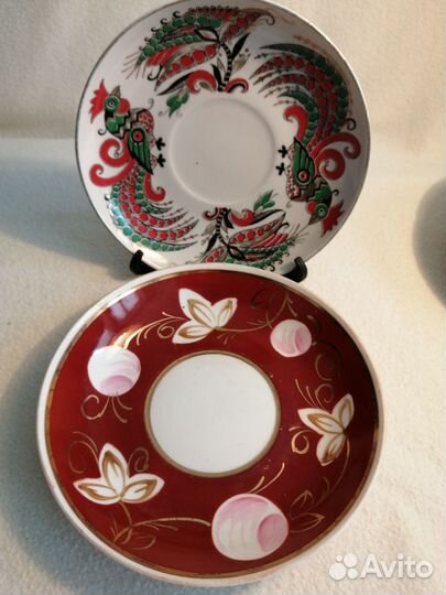 Блюдца фарфор СССР(Дулево 54г,лфз, вербилки, пз)