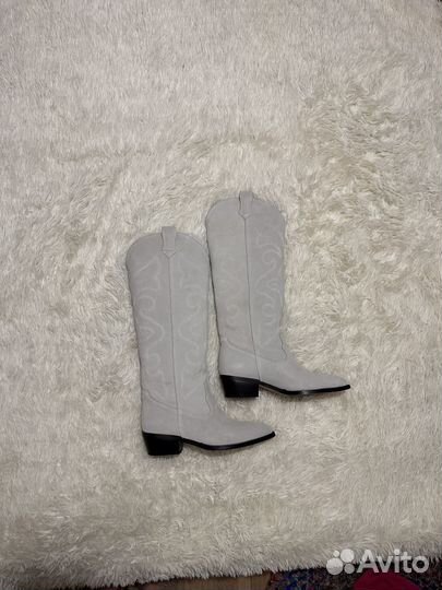 Сапоги женские натуральная замша 37