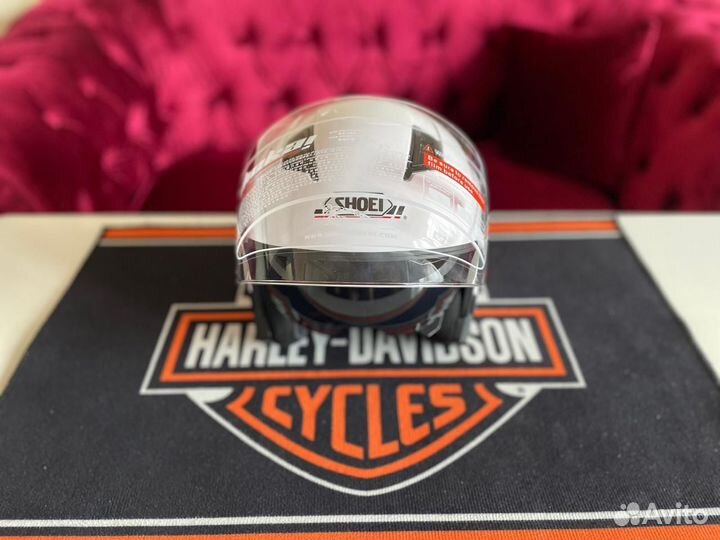 Мотошлем облегченный открытый с визором