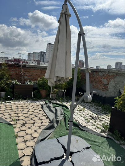 Karlsö зонт садовый от солнца, подвесной бежевый