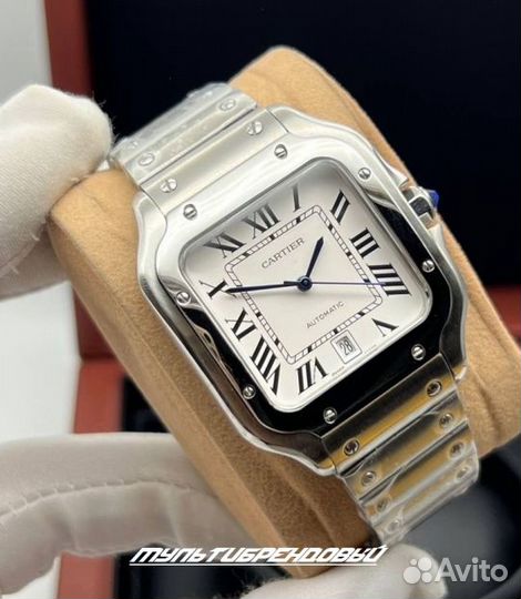 Часы мужские механические серебристые