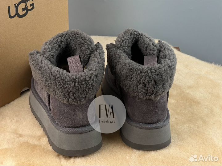 Женские ugg на платформе Ugg Funkarra Cabin Grey