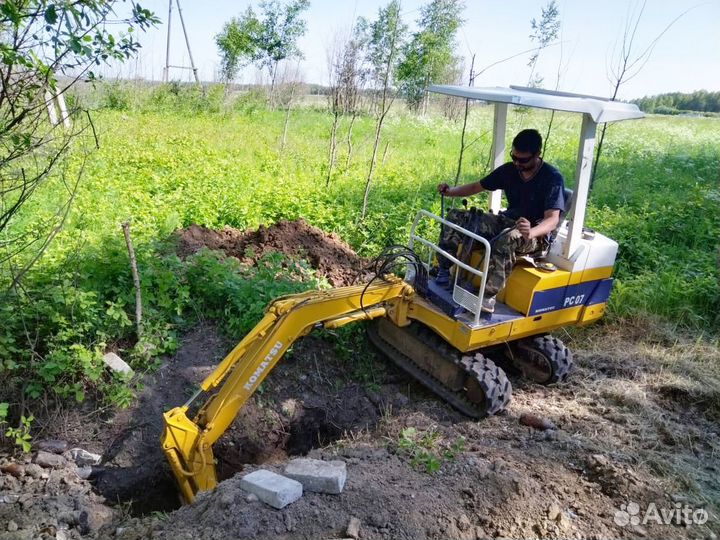 Услуги мини экскаватора, мини экскаватор