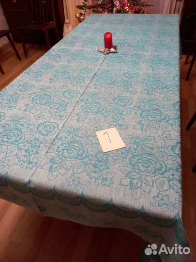 Скатерть льняная СССР б/у