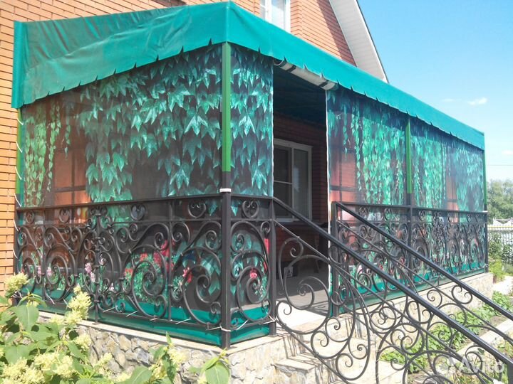 Прозрачные рулонные шторы для беседок и веранд