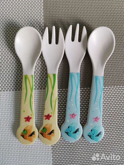 Детские ложки, вилки бамбук