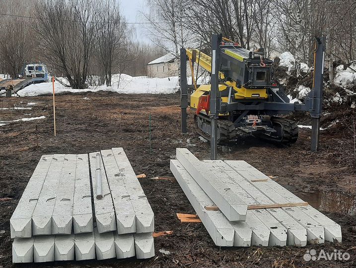 Фундамент из жб свай Большое Козино