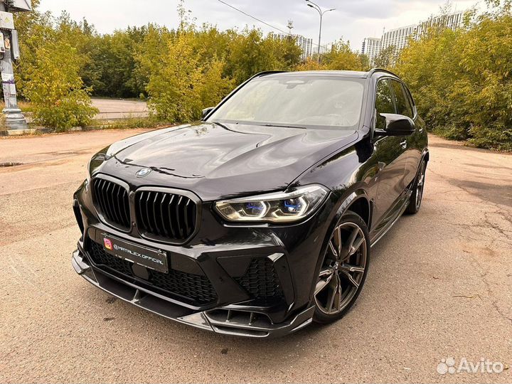 Карбоновый сплиттер BMW X5m F95, LD стиль