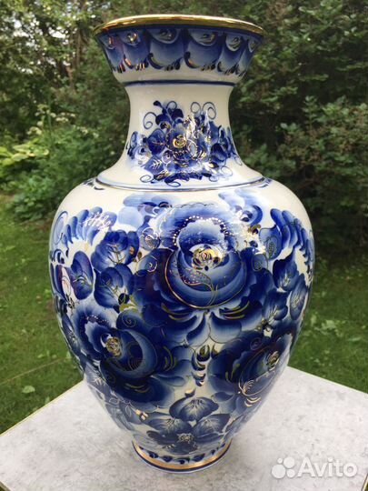 Ваза для цветов Гжель