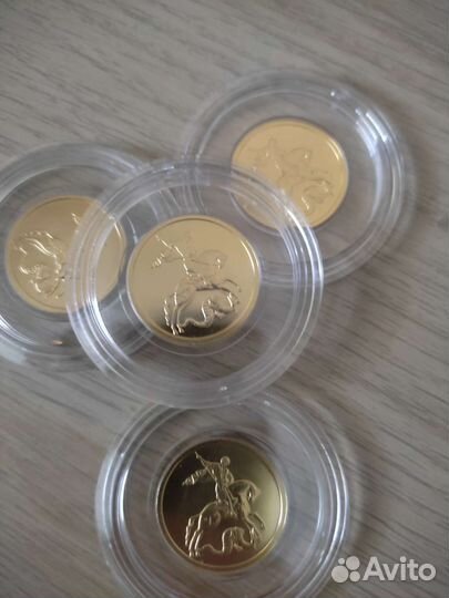 Золотая инвестиционная монета Георгий Победоносец