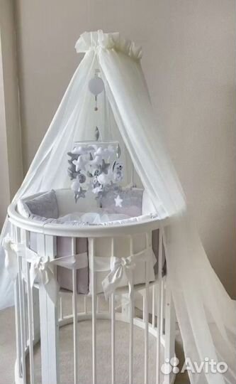 Балдахин на детскую кроватку с креплением новый
