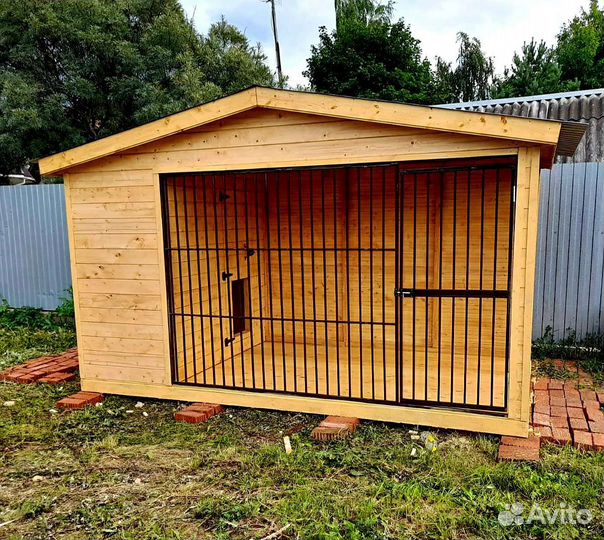 Вольеры для собак с будкой