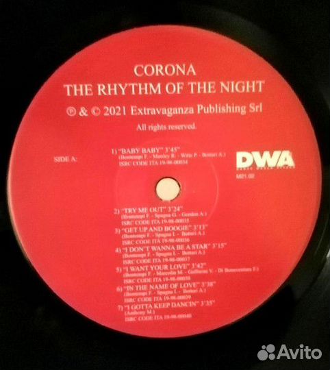 Винил Corona – The Rhythm Of The Night