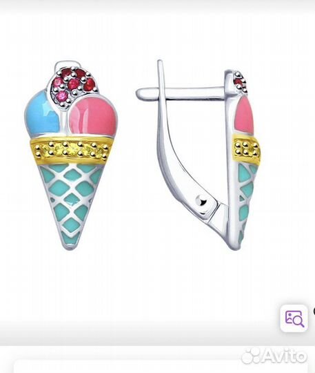 Серьги серебро 925