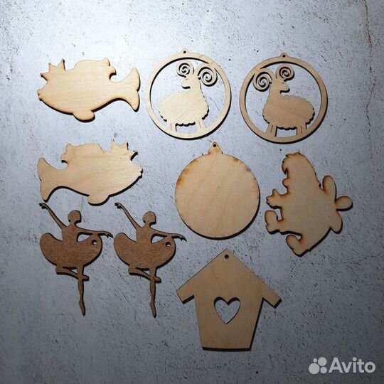 Заготовки деревянные, игрушки, декупаж