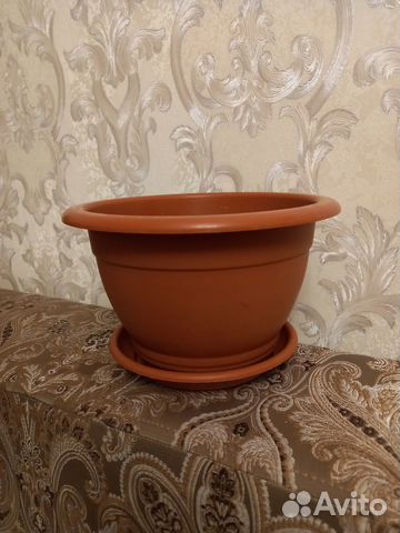 Кашпо коричневое