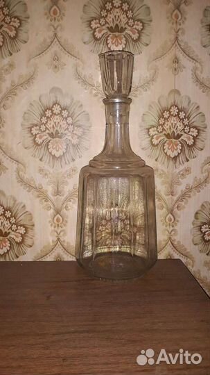 Графин граненый из стекла 60-70гг