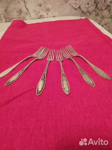 Мельхиоровые вилки десертные СССР