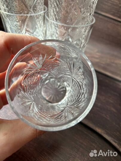 Хрустальные стаканы СССР 5 шт