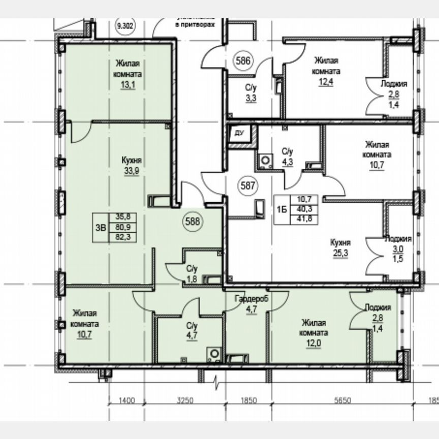 3-к. квартира, 83,7 м², 3/7 эт.
