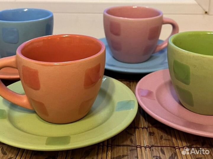 Чашка с блюдцем кофейная комплект