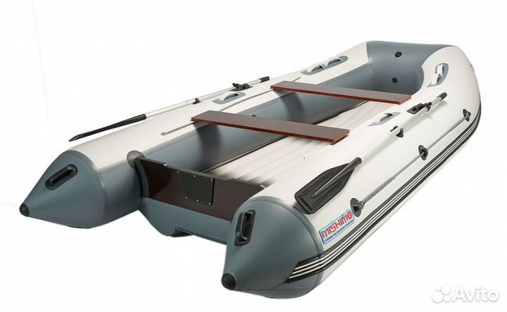 Лодка mishimo (Мишимо) lite DF 430, бело-серая