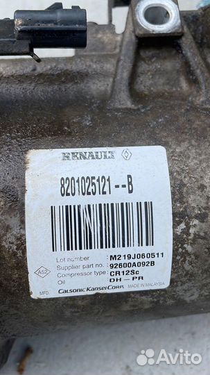 Компрессор кондиционера renault logan 2