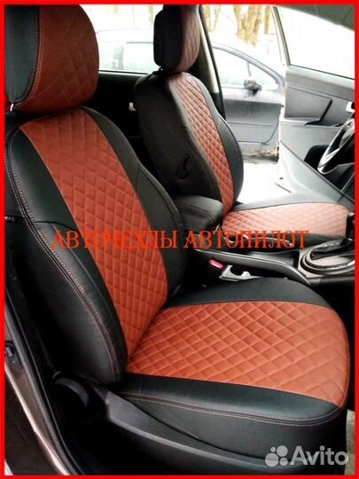 Чехлы Автопилот Kia Sportage 3 из экокожи Ромб