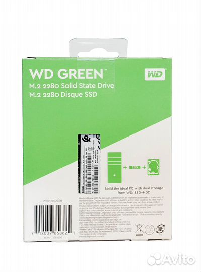 120 гб SSD M.2 накопитель WD Green 3D nand (WDS120