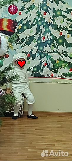 Новогодний костюм для мальчика снеговик