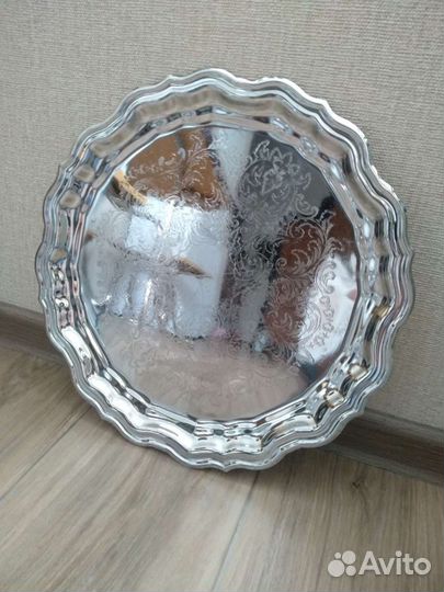 Поднос блюдо мельхиор