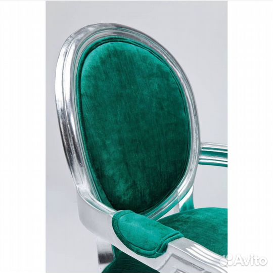 Кресло с подлокотники Louis Silverleaf Turquoise