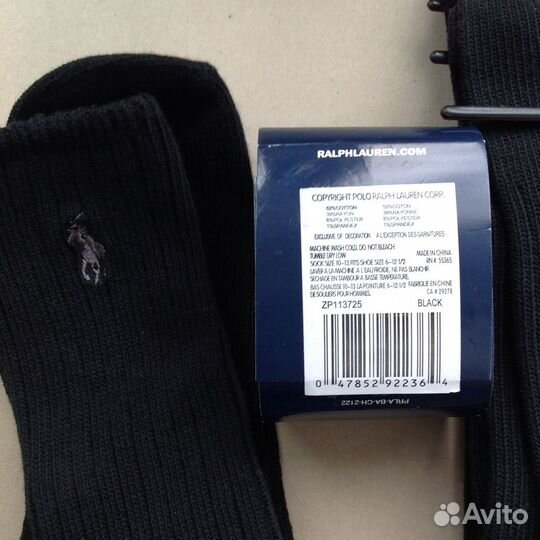 Носки polo ralph lauren 3 пары р.40-46 США ориг
