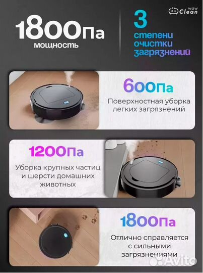 Умный робот пылесос CleanWow