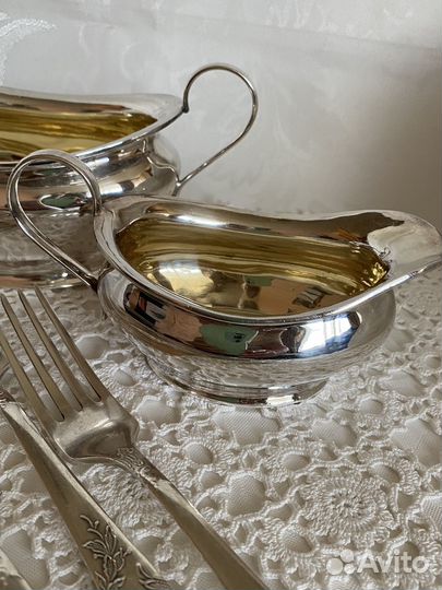 Винтаж соусник сахарница Англия вилки мнц