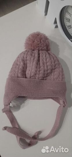 Шапочка для девочки, 0-3 месяца