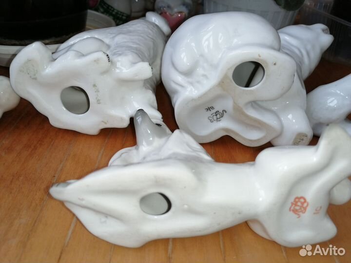 Пудель лфз Дулево стататуэтка фарфоровая