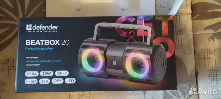 Беспроводная колонка Defender Beatbox 20