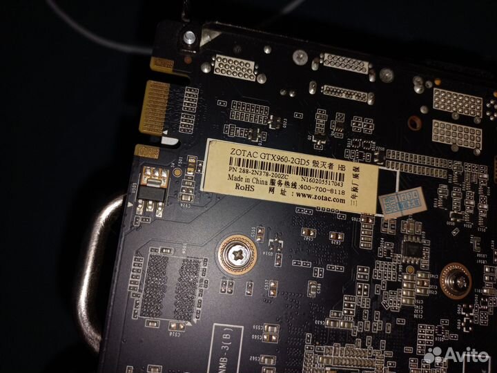 Видеокарта GTX 960 2GB zotac