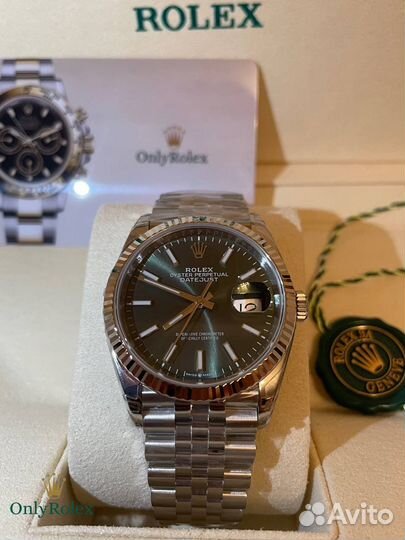 Часы Rolex datejust 41mm оригинал зеленые green