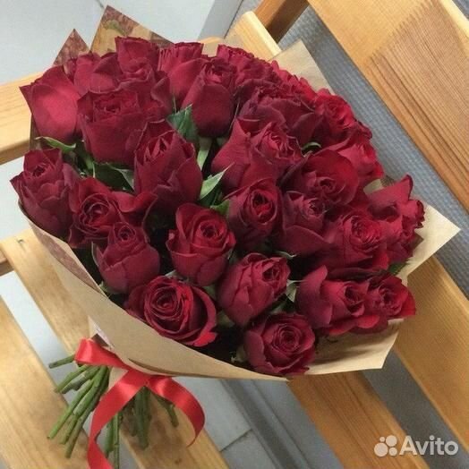 Цветы розы букет кения 25 шт