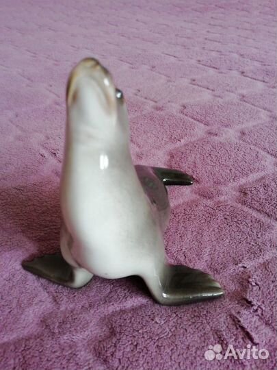 Статуэтка Тюлень фарфор лфз СССР 13 см отличный