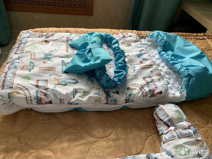 Конверт на выписку для мальчика весна осень