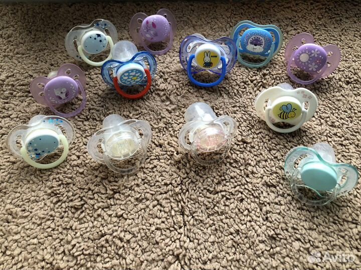 Соски avent 0-6 6-18 chicco nuk bibs цепочки